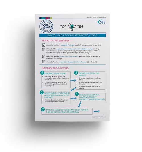 Top tips – Disciplinary Meetings